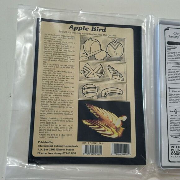 Garnishing For The Beginner Harvey Rosen Book & 5pc Tool Set NIP / Sealed - Picture 4 of 6
